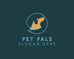 Pet Dog Training Leash logo design