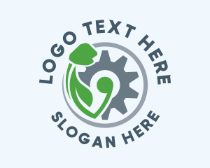 Renewable - Eco Mechanical Gear logo design