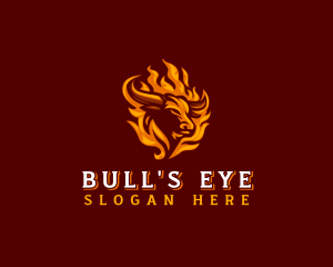 Bull - Bull Flame Barbecue logo design