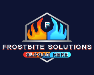 Freeze - Fire Ice HVAC Ventilation logo design
