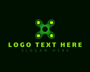 Fidget - Gadget Tech Drone logo design