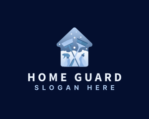 Home Cleaning Janitorial logo design