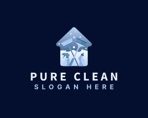 Home Cleaning Janitorial logo design