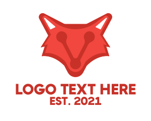 Connection - Red Fox Technology logo design
