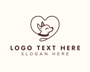 Pup - Chihuahua Dog Leash logo design