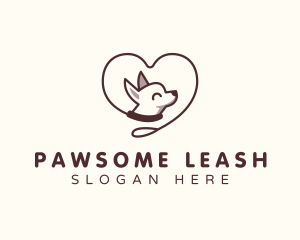 Leash - Chihuahua Dog Leash logo design