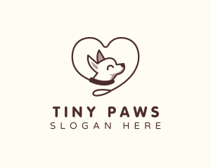 Chihuahua Dog Leash logo design