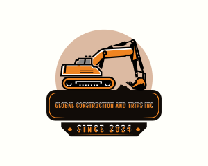 Demolition - Industrial Construction Excavator logo design