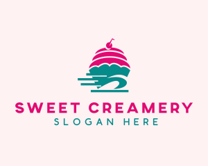 Cupcake Bakery Express logo design