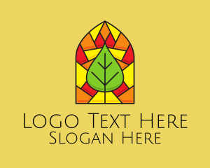 Gardening - Stained Glass Leaf Eco logo design