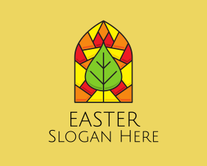 Multicolor - Stained Glass Leaf Eco logo design