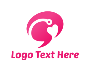 Speech Bubble - Love Dating Chat logo design