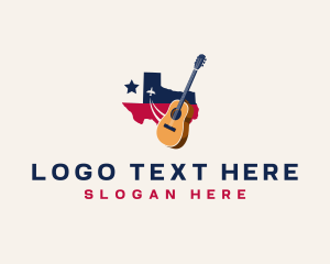 String Instrument - Texas Guitar Music logo design