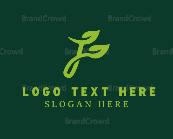 Organic Vegan Letter L Logo