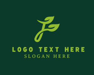 Botanical - Organic Vegan Letter L logo design