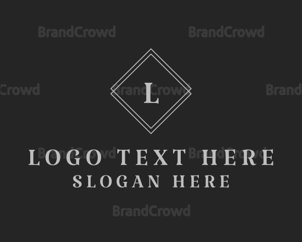 Serif Diamond Shape Letter Logo