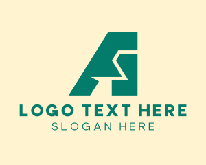 Inverted - Digital Tech Letter A logo design