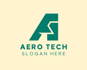 Digital Tech Letter A logo design