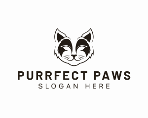 Cat Feline Pet logo design