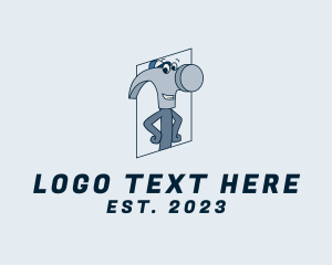 Worker - Hammer Tool Handyman logo design