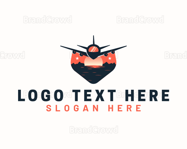 Airplane Tourism Travel Logo