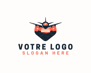 Airplane Tourism Travel Logo