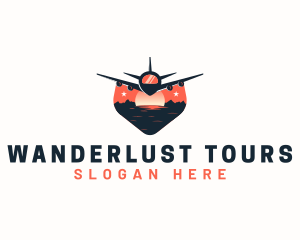 Airplane Tourism Travel logo design