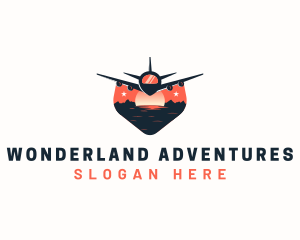 Airplane Tourism Travel logo design