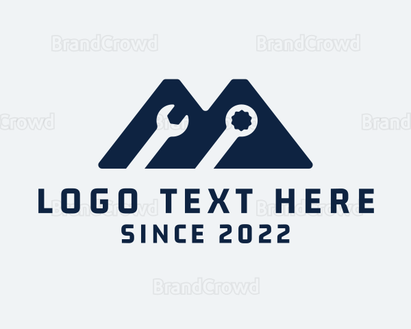 Construction Tool Mountain Logo