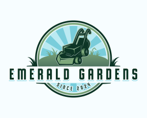 Mower Gardening Landscaping logo design