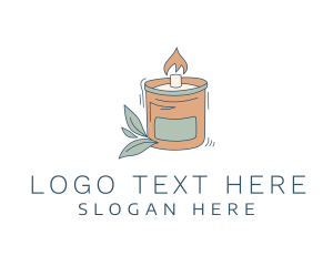 Light - Scented Candle Fire logo design