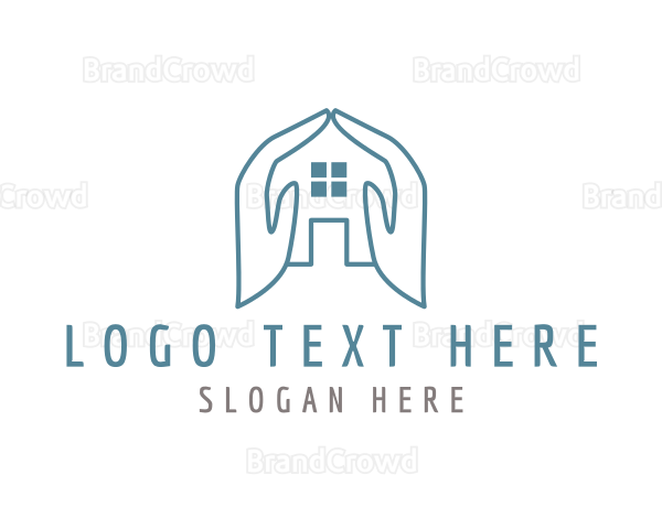 Modern Hand House Logo