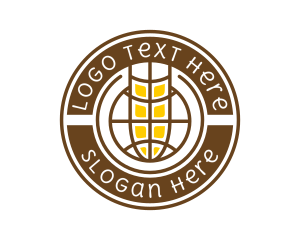 Wheat Grain Farm Logo