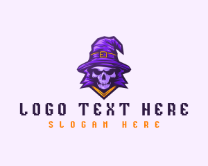 Skull - Wizard Skull Magician logo design