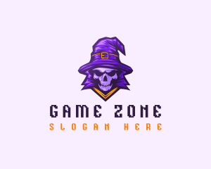 Wizard Skull Magician logo design