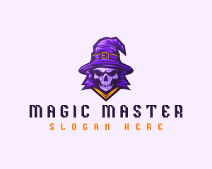 Wizard - Wizard Skull Magician logo design