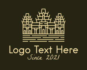 Landmark - Angkor Wat Temple logo design