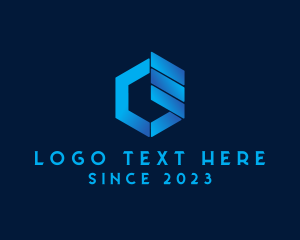 Cube - Technology Hexagon Communication logo design