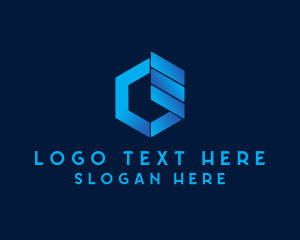 Technology Hexagon Communication Logo
