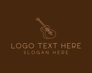 Lounge - Country Music Guitar logo design