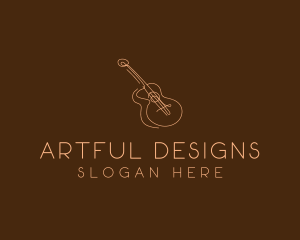 Country Music Guitar logo design