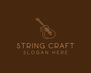 String - Country Music Guitar logo design