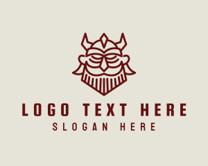 Esports - Geometric Viking Warrior logo design