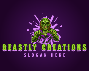 Terror Zombie Monster logo design