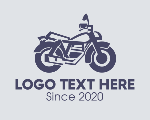 Blue And Gray - Gray Motorcycle Biker logo design