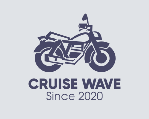 Cruiser - Gray Motorcycle Biker logo design