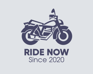 Gray Motorcycle Biker logo design