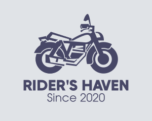 Biker - Gray Motorcycle Biker logo design