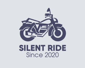 Gray Motorcycle Biker logo design