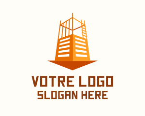 Condominium Building Construction Logo